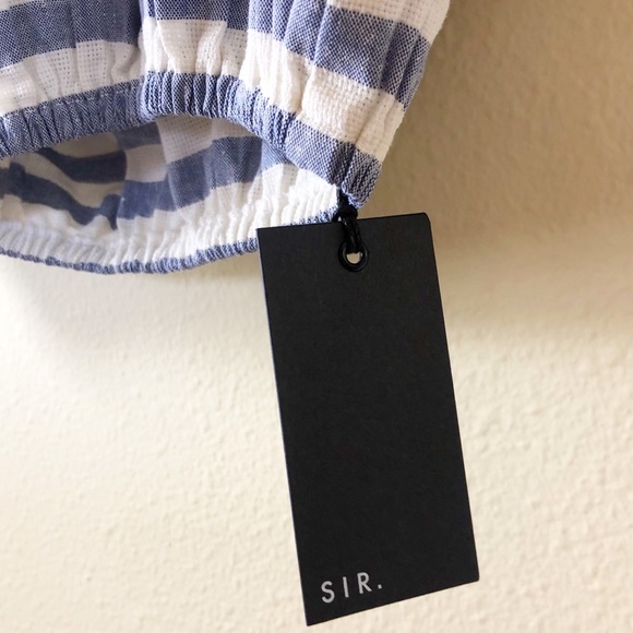 🆕 SIR the Label Blue Marlon Off the Shoulder Top - Picture 11 of 12